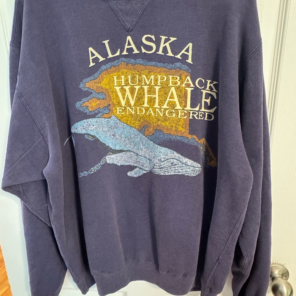 Alaska Humpback Whale Endangered Men's Sweatshirt